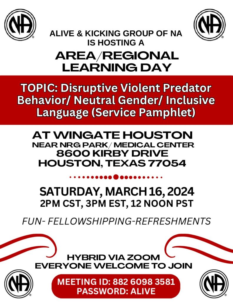 Area Regional Learning Day March 2024