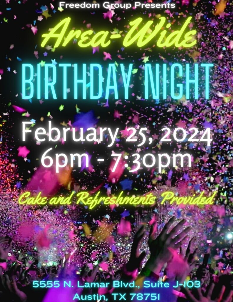 February 2024 Birthday Night Flyer